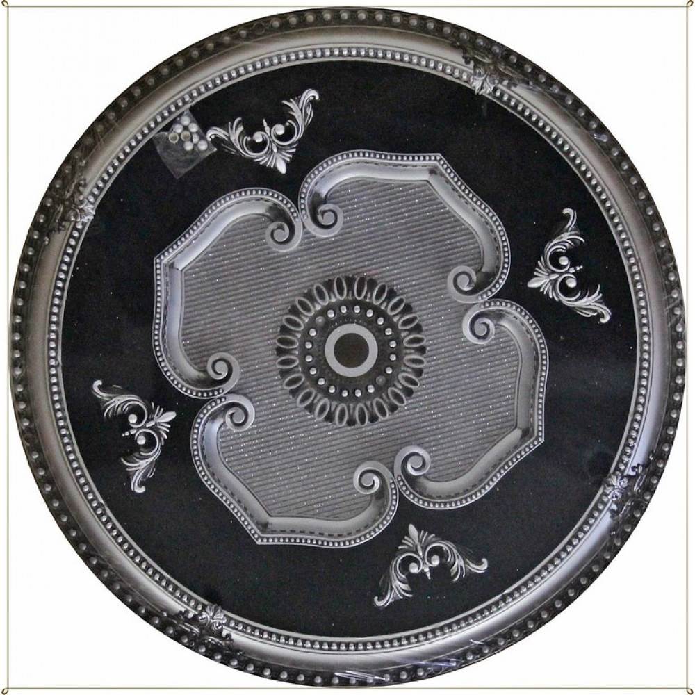 80 Cm Yuvarlak Osmanli Saray Tavan Sfa-349 Avize Gobegi Patina-Eskitme Gumus Varakli 3D